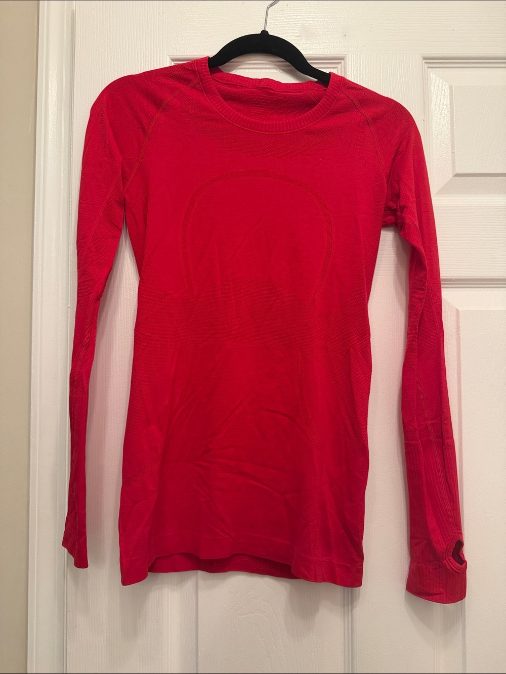 lululemon athletica Red Long Sleeve Seamless Top